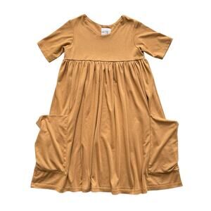 Remie Girl Yellow Pocket Day Dress Size 7